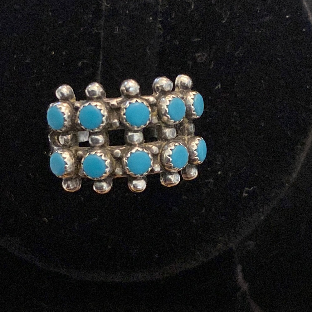 Sterling Silver Vintage  and Turquoise Ring